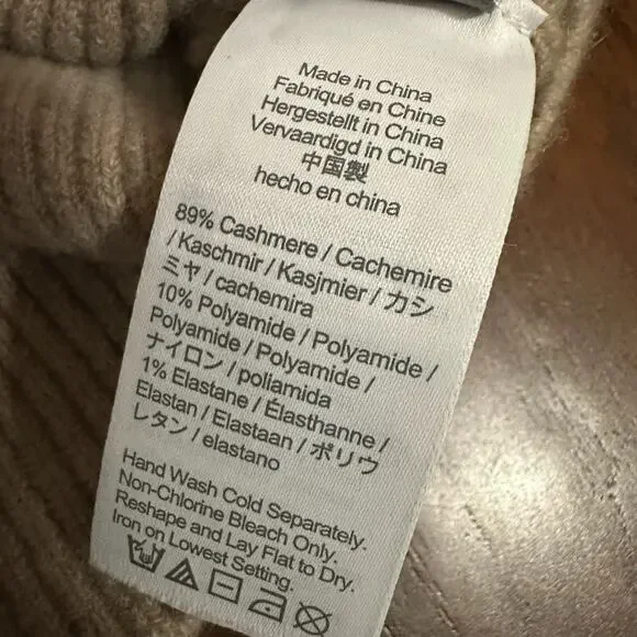 J.CREW Cropped Sweater Tank Tan Cashmere Blend Pullover Ribbed Knit - Picture 9 of 11